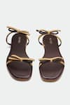 OROH_Brown Designer Bow Flats _at_Aza_Fashions