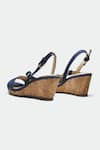 Oroh_Blue Dundee Genuine Leather Wedges _Online_at_Aza_Fashions