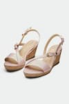 Buy_OROH_Pink Genuine Leather Wedge Sandals _at_Aza_Fashions