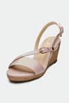 Shop_OROH_Pink Genuine Leather Wedge Sandals _Online_at_Aza_Fashions