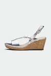 OROH_Silver Genuine Leather Wedge Sandals _Online_at_Aza_Fashions