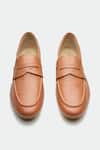 OROH_Brown Genuine Leather Walsall Flats _at_Aza_Fashions
