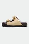 OROH_Gold Designer Bow Flats _Online_at_Aza_Fashions