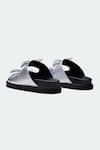OROH_Silver Designer Bow Flats _Online_at_Aza_Fashions
