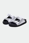 Buy_OROH_Silver Designer Bow Flats _at_Aza_Fashions