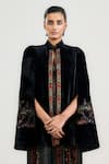 Buy_OTT_Black Sozni Evening Cape _at_Aza_Fashions
