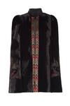 OTT_Black Sozni Evening Cape _Online_at_Aza_Fashions