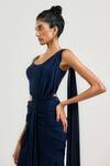 Shop_OTT_Navy Cotton Square Neck Blue Must Have Corset Top _Online_at_Aza_Fashions