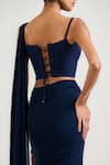 Shop_OTT_Navy Cotton Square Neck Blue Must Have Corset Top _at_Aza_Fashions