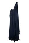OTT_Navy Silk, Georgette Blue Pre-draped Saree _Online_at_Aza_Fashions