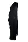 OTT_Black Silk Beads Pre-draped Saree _Online_at_Aza_Fashions