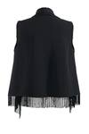 Buy_OTT_Black Silk, Crepe Open Neck Cocktail Gilet  _Online_at_Aza_Fashions