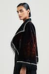 OTT_Multi Color Silk, Velvet Fringe Oriental Party Jacket _Online_at_Aza_Fashions