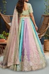 Shop_Samyukta Singhania_Multi Color Organza Sequins, Embroidery, Tassels Lehenga Set _at_Aza_Fashions