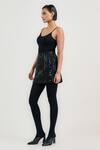 OTT_Black Sequinned Party Mini Skirt _Online_at_Aza_Fashions