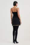 Shop_OTT_Black Crepe Embroidery Mature Mini Skirt _at_Aza_Fashions