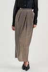 OTT_Gold Tulle Crinkle Long Skirt _Online_at_Aza_Fashions