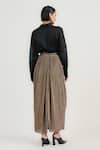 Shop_OTT_Gold Tulle Crinkle Long Skirt _at_Aza_Fashions