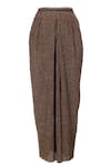 OTT_Gold Tulle Crinkle Long Skirt _at_Aza_Fashions