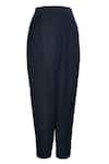 Buy_OTT_Navy Linen Sequins Blue Tailored Salwar Pants _Online_at_Aza_Fashions