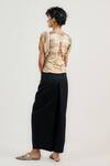 Shop_Ott_Gold Jersey Round Neck Art Series Jewel Tee _at_Aza_Fashions