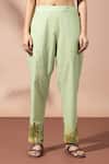 Shop_Thee Modern Roots_Forest Moss Green Kurta Set _Online_at_Aza_Fashions