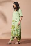 Thee Modern Roots_Forest Moss Green Kurta Set _at_Aza_Fashions