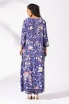 Shop_Thee Modern Roots_Blue Floral A-line Kurta Set _at_Aza_Fashions