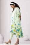 Thee Modern Roots_Checkered Neon Green Tunic Set _Online_at_Aza_Fashions