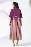 Shop_Thee Modern Roots_Purple Chevron Plum Tunic Set _at_Aza_Fashions