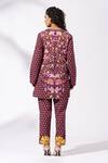 Shop_Thee Modern Roots_Purple Plum Floral Printed Kurta Set _at_Aza_Fashions