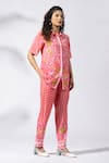 Shop_Thee Modern Roots_Floral Print Coral Co-ord Set _Online_at_Aza_Fashions