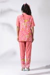 Shop_Thee Modern Roots_Floral Print Coral Co-ord Set _at_Aza_Fashions