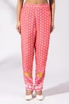 Thee Modern Roots_Floral Print Coral Co-ord Set _at_Aza_Fashions