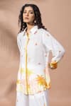 Buy_Thee Modern Roots_Sunset Ivory Palm Co-ord Set _Online_at_Aza_Fashions