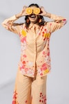 Thee Modern Roots_Pink Sundowner Checkered Co-ord Set _at_Aza_Fashions