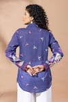 Shop_Thee Modern Roots_Blooming Ink Blue Shirt _at_Aza_Fashions