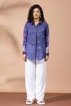 Buy_Thee Modern Roots_Blooming Ink Blue Shirt _Online_at_Aza_Fashions
