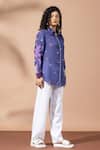 Shop_Thee Modern Roots_Blooming Ink Blue Shirt _Online_at_Aza_Fashions