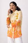 Buy_Thee Modern Roots_Yellow Carnival Palm Bloom Shirt _at_Aza_Fashions