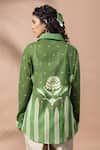 Shop_Thee Modern Roots_Chevron Print Forest Green Shirt _at_Aza_Fashions