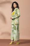 Thee Modern Roots_Olive Green Olive Blossom Comfort-fit Shirt _Online_at_Aza_Fashions