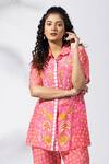 Buy_Thee Modern Roots_Coral Flora Printed Shirt _Online_at_Aza_Fashions