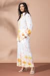 Thee Modern Roots_Ivory Bamboo Collared Floral Motif Shirt _Online_at_Aza_Fashions