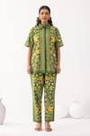 Buy_Thee Modern Roots_Floral Mystic Green Shirt _Online_at_Aza_Fashions