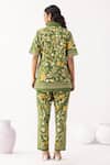 Shop_Thee Modern Roots_Floral Mystic Green Shirt _at_Aza_Fashions