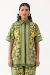 Buy_Thee Modern Roots_Floral Mystic Green Shirt _at_Aza_Fashions