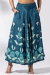 Shop_Thee Modern Roots_Teal Blue Abstract Print Skirt Set 