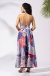 Shop_Thee Modern Roots_Lavender Abstract Print Skirt Set _at_Aza_Fashions