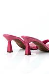 Signature Sole_Pink Fuchsia Fling Sculpted Heel Mules _at_Aza_Fashions